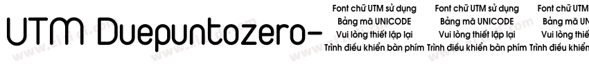 UTM Duepuntozero字体转换